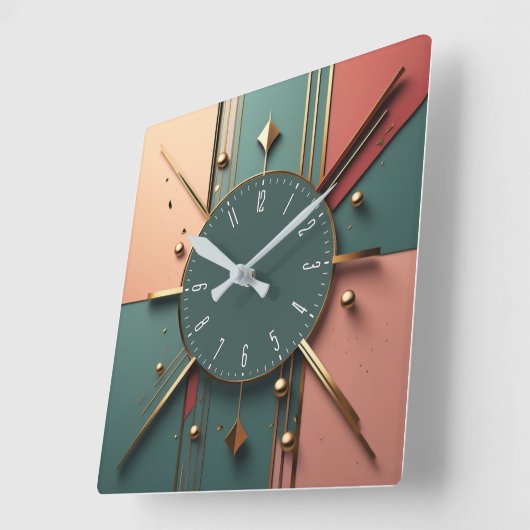 アールデコ スクエア壁時計 (傾斜)