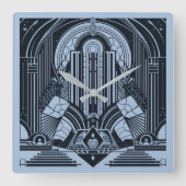 アールデコ スクエア壁時計 (正面)