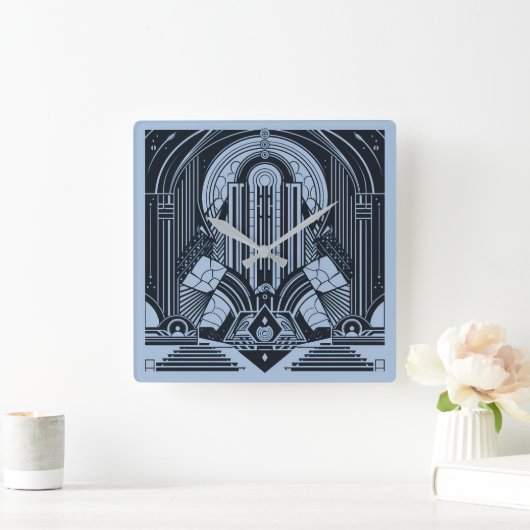 アールデコ スクエア壁時計 (ホーム)