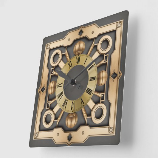アールデコ スクエア壁時計 (傾斜)