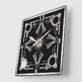 アールデコ スクエア壁時計 (傾斜)