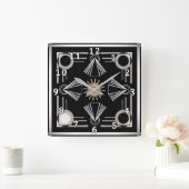 アールデコ スクエア壁時計 (ホーム)