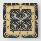 アールデコ スクエア壁時計 (正面)