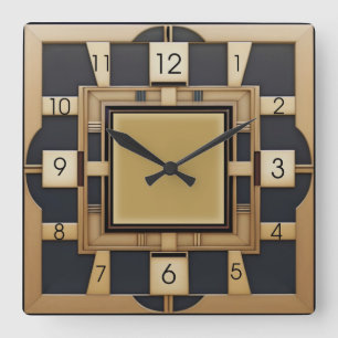 アールデコ スクエア壁時計