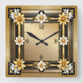 アールデコ スクエア壁時計
