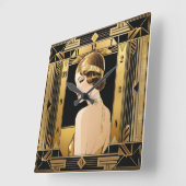 アールデコ スクエア壁時計 (傾斜)