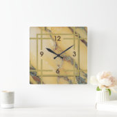 アールデコ スクエア壁時計 (ホーム)