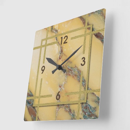 アールデコ スクエア壁時計 (傾斜)