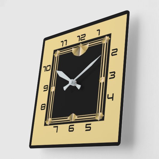 アールデコ スクエア壁時計 (傾斜)