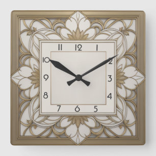 アールデコ スクエア壁時計