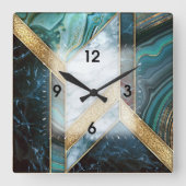 アールデコ スクエア壁時計 (正面)