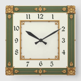 アールデコ スクエア壁時計