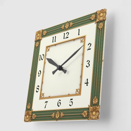 アールデコ スクエア壁時計 (傾斜)