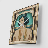 アールデコ スクエア壁時計 (傾斜)