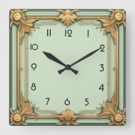 アールデコ スクエア壁時計