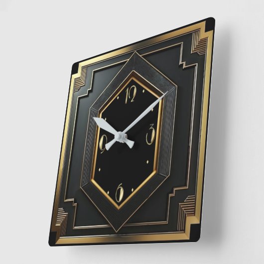 アールデコ スクエア壁時計 (傾斜)