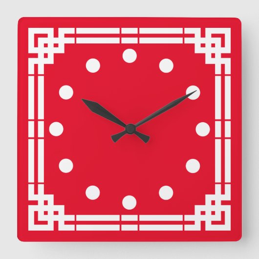 アールデコ スクエア壁時計 (正面)