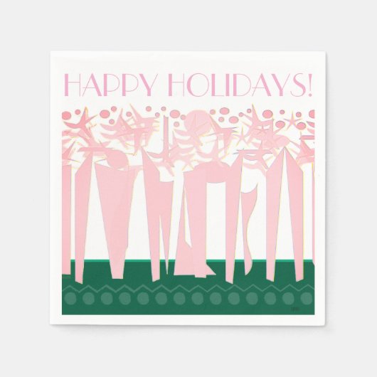 アールデコ スタンダードカクテルナプキン (正面)