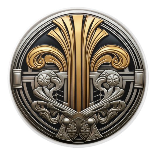 アールデコ セラミックノブ (正面)