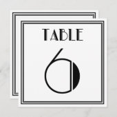 アールデコ テーブル ナンバー6 招待状 (正面/裏面)