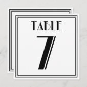 アールデコ テーブル ナンバー7 招待状 (正面/裏面)