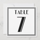 アールデコ テーブル ナンバー7 招待状 (裏面)