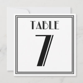 アールデコ テーブル ナンバー７ 招待状