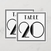アールデコ テーブル ナンバー 20 招待状 (正面/裏面)
