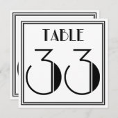 アールデコ テーブル ナンバー 33 招待状 (正面/裏面)