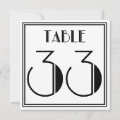 アールデコ テーブル ナンバー 33 招待状 (裏面)