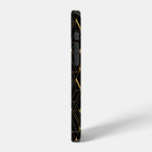 アールデコ トライアングル: ラグジュアリーパターン iPhoneケース (左側面)