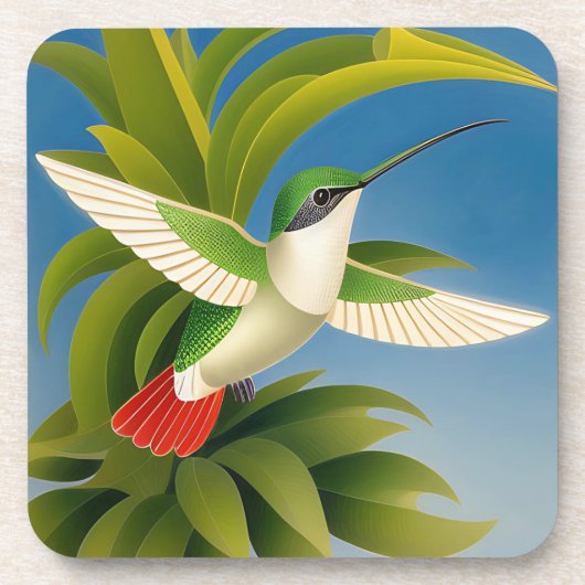 アールデコ ハummingbird コースターセット コースター (正面)