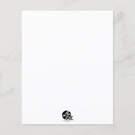 アールデコ パリの黒と白のスワン チラシ (裏面)