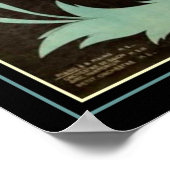 アールデコ「フルーアデロータス」楽譜プリント12x16 ポスター (角)