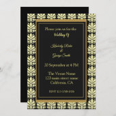 アールデコ フレーム パターン 招待状 (正面/裏面)