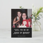 アールデコ |ブラックとシルバーのブライダルパーティ頼写真 招待状 (スタンド正面)