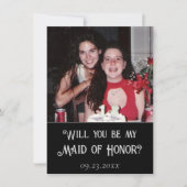 アールデコ |ブラックとシルバーのブライダルパーティ頼写真 招待状 (正面)