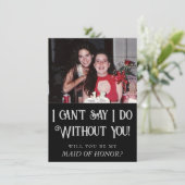 アールデコ |ブラックとシルバーのブライダルパーティ 招待状 (スタンド正面)