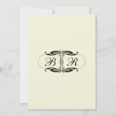 アールデコ ブラッククリーム 結婚式招待状 招待状 (裏面)