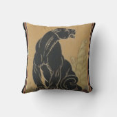 アールデコ「ブラックパンサー」装飾用クッション クッション (裏面)