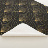 アールデコ：ブラック金ゴールドエレガンス。 シェルパブランケット (3/4)