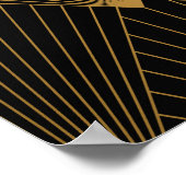 アールデコ:ブラック金ゴールドエレガンス。 ポスター (角)