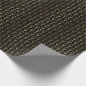 アールデコ:ブラック金ゴールドシームレスな贅沢 ラッピングペーパー (角)