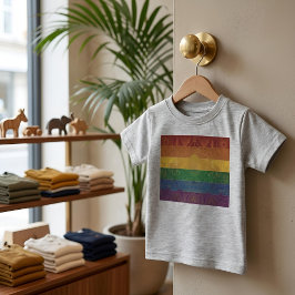アールデコ プライド フラッグ | 虹色 I 1920年代ビンテージ ベビーTシャツ