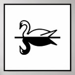 アールデコ ポスター<br><div class="desc">このアールデコポスターは白エレガント黒で優雅な白鳥を持って縁どいる。これは実際にはLadebugのテーマのParisian Decoカテゴリ結婚の項目に当てはまる。私はアールデコが苦手で欲しかった。</div>