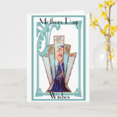 アールデコ・マザーズ・デー・グリーティング・カード カード (黄色い花)