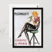 アールデコ,ミストリンゲット,パリ,ジェスマール,ヴィンテージ ポストカード (正面/裏面)