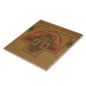 アールデコ、ミッションまたは職人のスタイルフローラフリーズ タイル (側面)