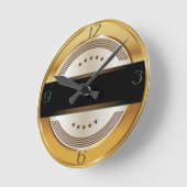 アールデコ ラウンド壁時計 (傾斜)