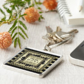 アールデコ·ラ感謝していブ&結婚ズ·シャンパン·金ゴールド·グラム キーホルダー (側面)